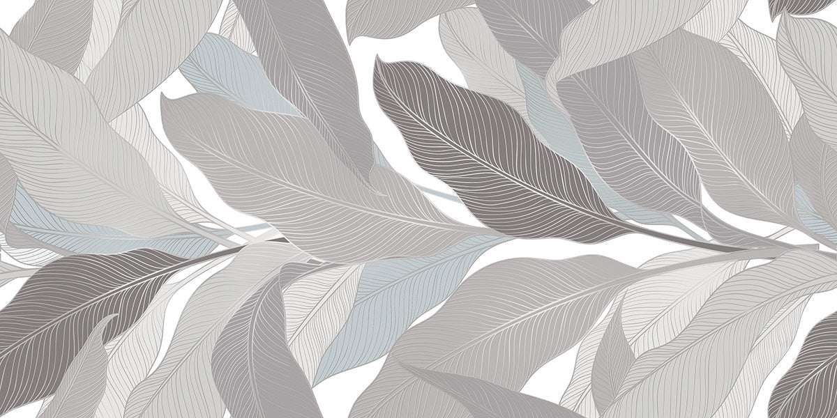 OVATE GREY DECOR - INDIAN TILES -  (  - BLACKBERRY FLORAL DECOR - 1200x600 mm - 48inchX24inch )