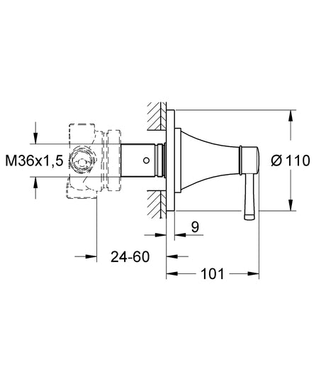GRANDERA 5-WAY DIVERTER - GROHE -  ( CHROME - G5 - GRANDERA - 0x0 mm - 0inchX0inch )