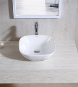 WASH BASIN TABLE TOP - AQUANT -  ( WHITE -  - 360x350 mm - 14inchX14inch )