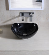 WASH BASIN TABLE TOP - AQUANT -  ( GLOSSY BLACK -  - 410x380 mm - 16inchX15inch )