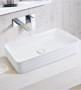TABLE MOUNTED WASH BASIN - AQUANT -  ( GLOSSY WHITE -  - 650x380 mm - 26inchX15.2inch )