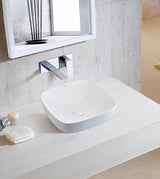 TABLE MOUNTED WASH BASIN - AQUANT - ( WHITE - - 400x400 mm - 16inchX16inch )