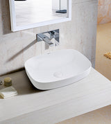 SEMI COUNTER/TABLE MOUNTED WASH BASIN - AQUANT - ( WHITE - - 500x380 mm - 20inchX15.2inch )