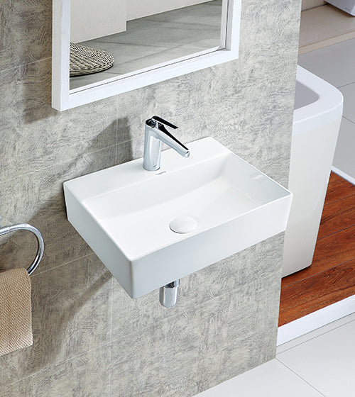 WALL /TABLE TOP WASH BASIN - AQUANT - ( WHITE - - 460x325 mm - 18inchX13inch )