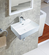 TABLE/WALL MOUNTED WASH BASIN - AQUANT - ( WHITE - - 500x420 mm - 20inchX16.5inch )