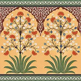DAMASK LOTUS BORDER 1 MATT - SIMPOLO-TILES -  (  - TINY TILE MATT - 198x198 mm - 7.8inchX7.8inch )