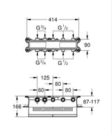 RSH AQUA CONC THERMOSTAT ROUGH-IN 3 SMARTCONTROL - GROHE -  (  - G5 - RAINSHOWER AQUA - 0x15 mm - 0inchX0.5inch )