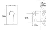 FORE TRI TM AQUA TURBO TM RECESSED NON-THERMOSTATIC BATH AND SHOWER VALVE TRIM - KOHLER POPULAR -  ( POLISHED  CHROME - POPULAR - 0x15 mm - 0inchX0.5inch )