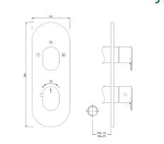 AQUAMAX EXPOSED PART KIT OF THERMOSTATIC SHOWER MIXER WITH 3-WAY OUTLET & SLEEVE (COMPATIBLE WITH ALD-683N)- JAQUAR FAUCETS - ( ANTIQUE BRONZE - OPAL PRIME - 0x15 mm - 0inchX0.5inch )