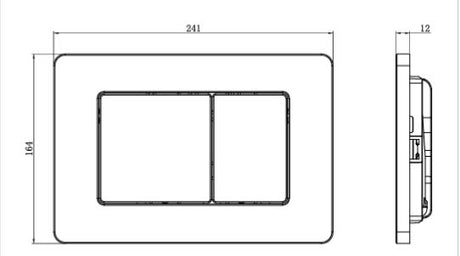 SS FLUSH PLATE - AQUANT -  ( GRAPHITE GREY -  - 0x0 mm - 0inchx0inch )