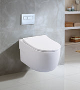 WALL HUNG WC SWIRI FLUSHING W/PVC S/CVR ( BOLT DISTANCE 7INCH) - AQUANT -  ( WHITE -  - 0x0 mm - 0inchx0inch )