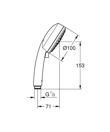 TEMPESTA COSMOPOLITAN 100 III HAND SHOWER - GROHE -  ( CHROME - G3 - TEMPESTA - 0x15 mm - 0inchX0.6inch )