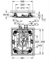RAINSHOWER F-SERIES 15INCH MULTISPRAY CEILING SHOWER - GROHE -  ( CHROME - G5 - RAINSHOWER - 0x15 mm - 0inchX0.6inch )