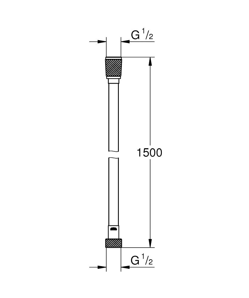 SILVERFLEX SHOWER HOSE 1500MM BL - GROHE -  ( CHROME - G3 - GROHE - 0x0 mm - 0inchX0inch )