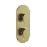AQUAMAX EXPOSED PART KIT OF THERMOSTATIC SHOWER MIXER WITH 3-WAY OUTLET & SLEEVE (COMPATIBLE WITH ALD-683N)- JAQUAR FAUCETS -  ( ANTIQUE BRONZE - OPAL PRIME - 0x15 mm - 0inchX0.5inch )