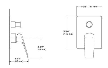 ENGAGE AQUA TURBO 230 VALVE TRIM WITH DIVERTER - KOHLER PREMIUM -  ( CHROME - PREMIUM - 0x15 mm - 0inchX0.5inch )