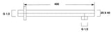 BRASS SHOWER ARM - AQUANT - ( CHROME - - 0x400 mm - 0inchX16inch )