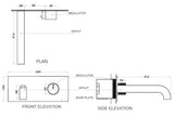 BRASS WALL MOUNTED BASIN MIXER WITH PROGRESSIVE CARTRIDGE - AQUANT - ( BRUSHED ROSE GOLD - - 0x0 mm - 0inchX0inch )