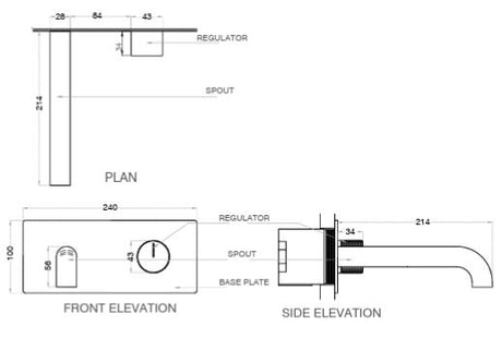 BRASS WALL MOUNTED BASIN MIXER WITH PROGRESSIVE CARTRIDGE - AQUANT - ( BRUSHED ROSE GOLD - - 0x0 mm - 0inchX0inch )