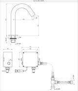 D/M FAUCET FOR BASIN(BATT.OP)PRE MIX KIT - JAQUAR FAUCETS -  ( CHROME - SENSOR - 0x15 mm - 0inchX0.5inch )
