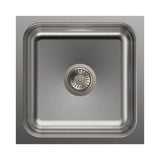 1 BOWL W/O DRAIN BOARD(DEPTH 7INCH) THK 1MM - CARYSIL -  ( MATT FINISH - ELEGANCE - 406x406 mm - 16inchX16inch )