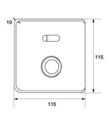 URINAL SENSOR AUTO & MANUAL VALVE - AQUANT - ( ROSE GOLD - SENSOR - 0x0 mm - 0inchX0inch )