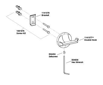 EOLIA COMPLEMENTARY DOUBLE ROBE HOOK - KOHLER POPULAR -  ( POLISHED  CHROME - POPULAR - 0x0 mm - 0inchX0inch )