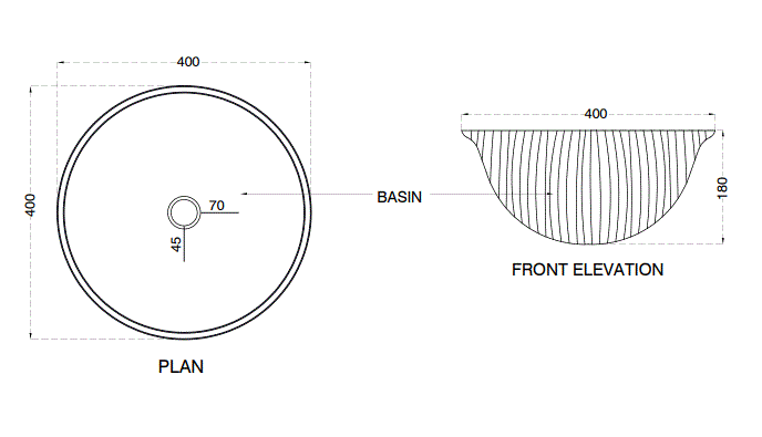 TABLE MOUNTD WASH BASIN - AQUANT -  ( WHITE/PEARL WHITE -  - 400x180 mm - 16inchX7inch )
