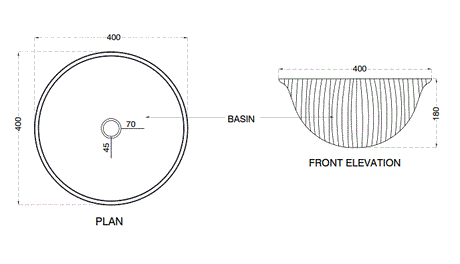 TABLE MOUNTD WASH BASIN - AQUANT -  ( WHITE/PEARL WHITE -  - 400x180 mm - 16inchX7inch )