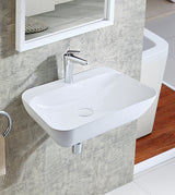 TABLE MOUNTED WASH BASIN - AQUANT - ( WHITE - - 550x420 mm - 22inchX17inch )