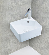 TABLE TOP  CORNER WASH BASIN - AQUANT -  ( WHITE -  - 300x300 mm - 12inchX12inch )