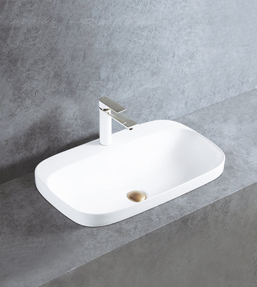SEMI COUNTER/TABLE MOUNTED WASH BASIN - AQUANT - ( WHITE - - 700x420 mm - 28inchX16.8inch )