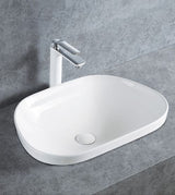 SEMI COUNTER/TABLE MOUNTED WASH BASIN - AQUANT - ( WHITE - - 580x400 mm - 23.2inchX16inch )
