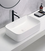 TABLE MOUNTED CERAMIC WASH BASIN - AQUANT -  ( WHITE -  - 610x380x150 mm - 24.4inchX15.2inchX5inch )
