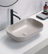 TABLE MOUNTED CERAMIC WASH BASIN - AQUANT -  ( BEIGE CARAMEL -  - 504x352 mm - 20.16inchX14.08inch )
