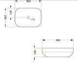 TABLE MOUNTED WASH BASIN - AQUANT -  ( WHITE -  - 504x352 mm - 20.16inchX15inch )