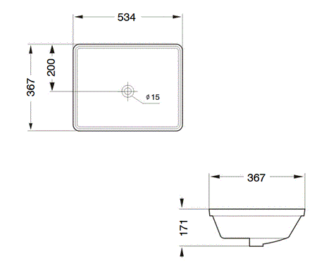 UNDER COUNTER WASH BASIN - AQUANT -  ( BEIGE CARAMEL -  - 534x367 mm - 21.3inchX14.68inch )