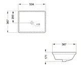 UNDER COUNTER WASH BASIN - AQUANT -  ( MATT BLACK -  - 534x367x171 mm - 21.36inchX14.68inchX6.84inch )