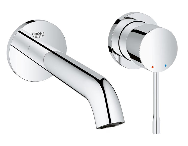 ESSENCE 2-HOLE, 1-HANDLE BASIN MIXER WALL-MOUNT, M SIZE - GROHE -  ( CHROME - G4 - ESSENCE - 0x0 mm - 0inchX0inch )