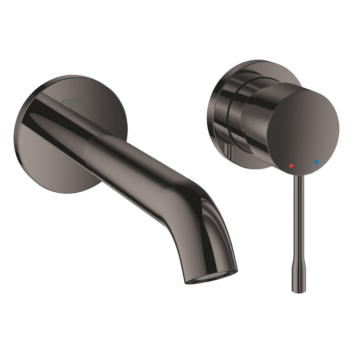 ESSENCE 2-HOLE, 1-HANDLE WALL-MOUNT BASIN MIXER, M SIZE - GROHE -  ( HARD GRAPHITE - G5 - ESSENCE - 0x0 mm - 0inchX0inch )