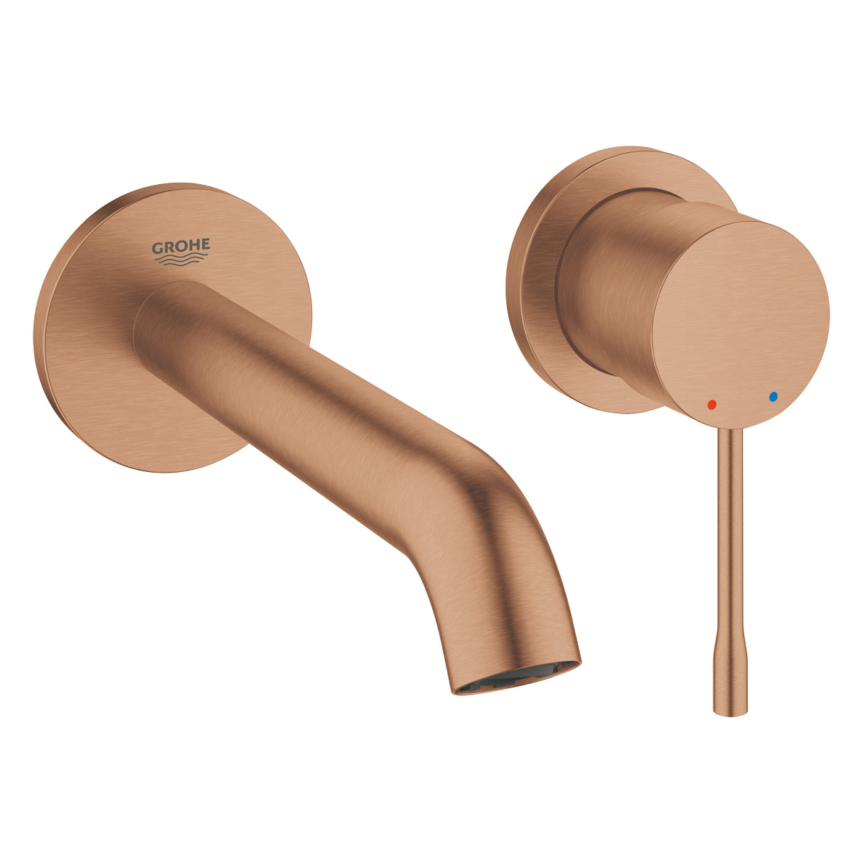 ESSENCE 2-HOLE, 1-HANDLE WALL-MOUNT BASIN MIXER, M SIZE - GROHE -  ( BRUSHED WARM SUNSET - G5 - ESSENCE - 0x0 mm - 0inchX0inch )