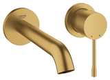 ESSENCE 2-HOLE, 1-HANDLE WALL-MOUNT BASIN MIXER, M SIZE - GROHE -  ( BRUSHED COOL SUNRISE - G5 - ESSENCE - 0x15 mm - 0inchX0.6inch )