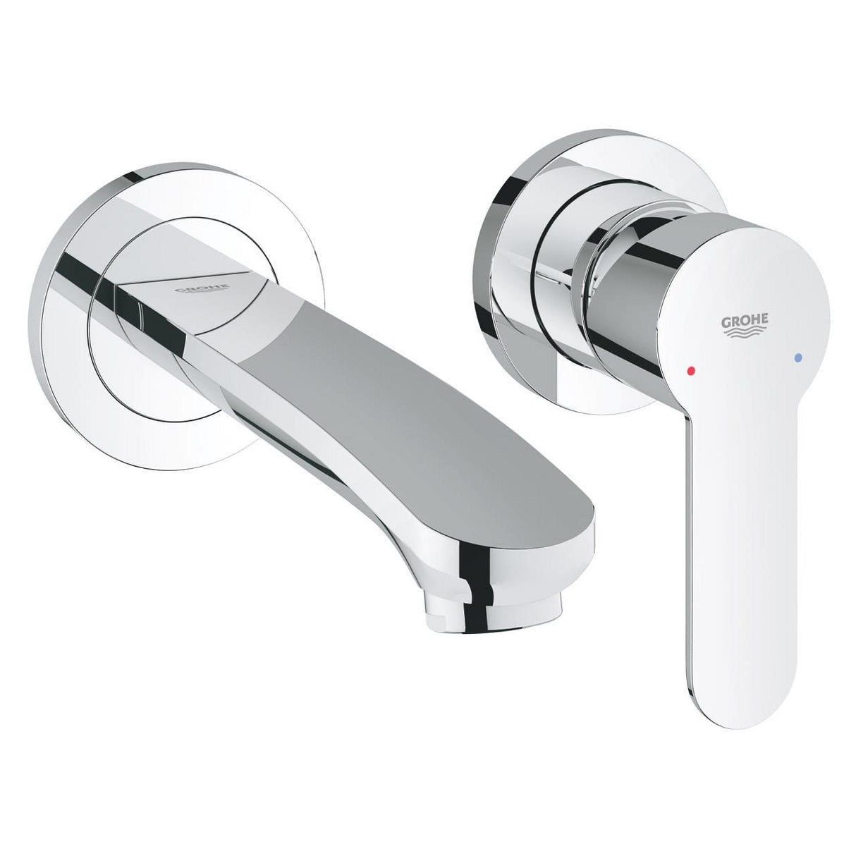 EUROSTYLE COSMOPOLITAN 2-HOLE, 1-HANDLE WALL-MOUNT BASIN MIXER, S SIZE - GROHE -  ( CHROME - G3 - EUROSTYLE - 0x15 mm - 0inchX0.6inch )