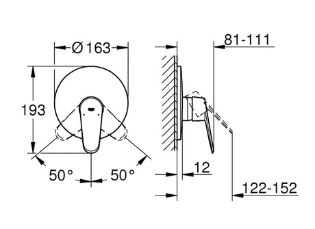 EURODISC COSMOPOLITAN 1-HANDLE SHOWER MIXER - GROHE -  ( CHROME - G4 - EURODISC - 0x0 mm - 0inchX0inch )