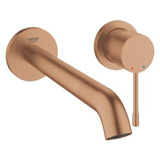 ESSENCE 2-HOLE, 1-HANDLE WALL-MOUNT BASIN MIXER, L SIZE - GROHE -  ( BRUSHED WARM SUNSET - G5 - ESSENCE - 0x15 mm - 0inchX0.6inch )