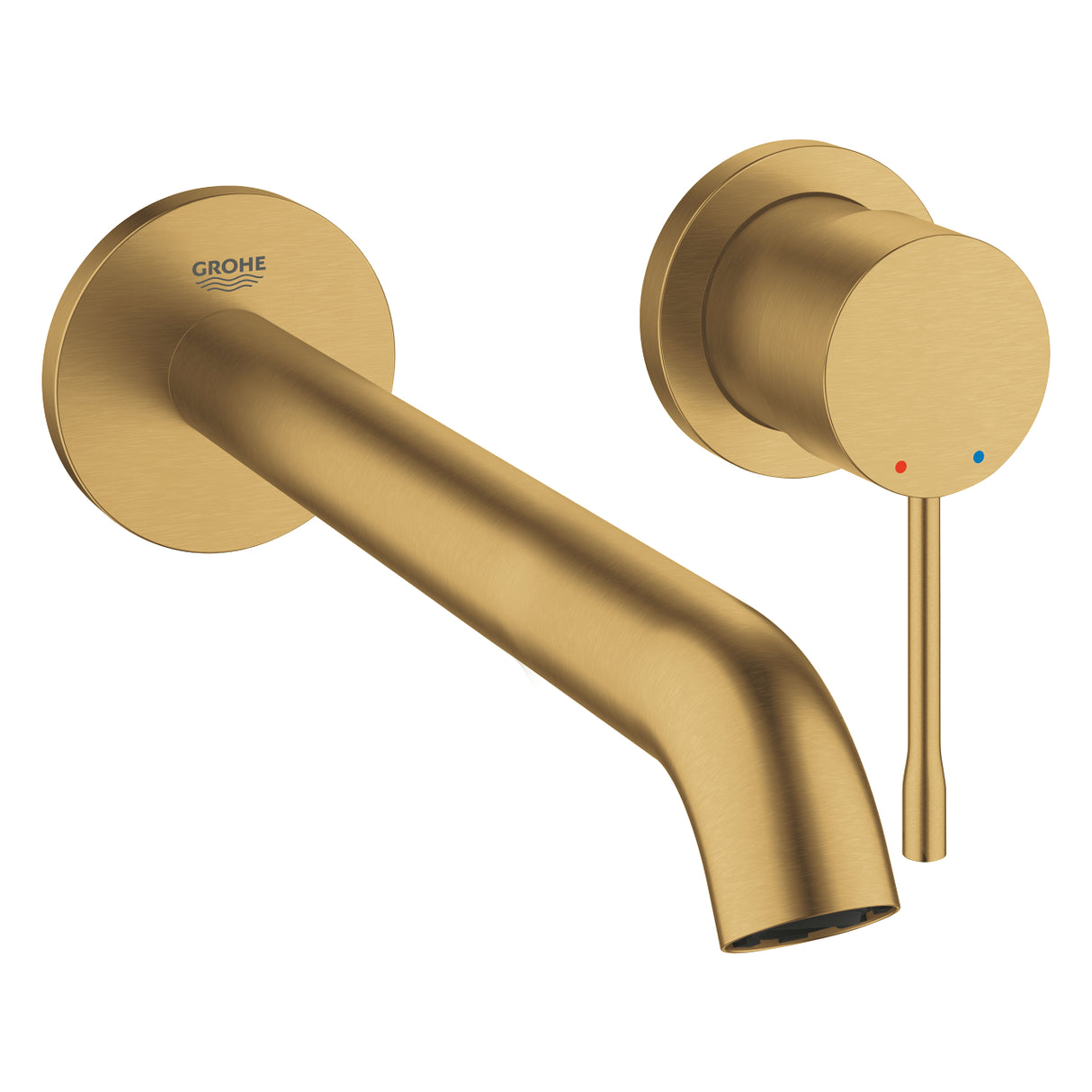 ESSENCE 2-HOLE, 1-HANDLE WALL-MOUNT BASIN MIXER, L SIZE - GROHE -  ( BRUSHED COOL SUNRISE - G5 - ESSENCE - 0x15 mm - 0inchX0.6inch )