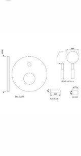 S.L.EXPOSED PARTS DIV KIT BUTTON ON TOP - JAQUAR FAUCETS -  ( CHROME - SOLO - 0x15 mm - 0inchX0.5inch )