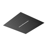 DUOFLO SHOWER SQUARE SHAPE TWO FUNCTIONS, RAIN AND WATERFALL - JAQUAR FAUCETS -  ( BLACK MATT - DUOFLO SHOWER - 0x15 mm - 0inchX0.5inch )