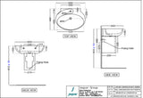HALF PEDESTAL WITH FIXING ACCESSORIES - JAQUAR SWARE - ( WHITE - OPAL - 0x0 mm - 0inchX0inch )