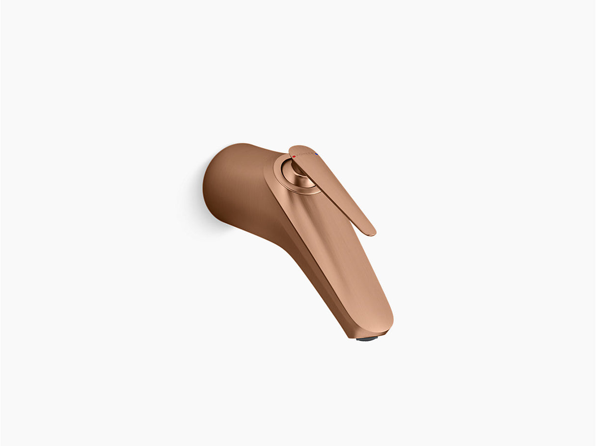 FLUENCE TM WALL-MOUNT MIXER BATH FAUCET - KOHLER PREMIUM -  ( VIBRANT BRUSHED ROSE GOLD - PREMIUM - 0x15 mm - 0inchX0.5inch )